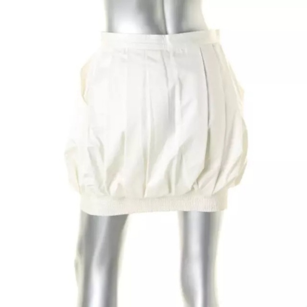 CATHERINE MALANDRINO Poplin Pleated Pencil Skirt - Picture 2 of 2
